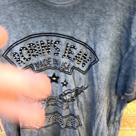 Vintage Robin's Jeans Studded T Shirt XXL - Picture 2 of 5